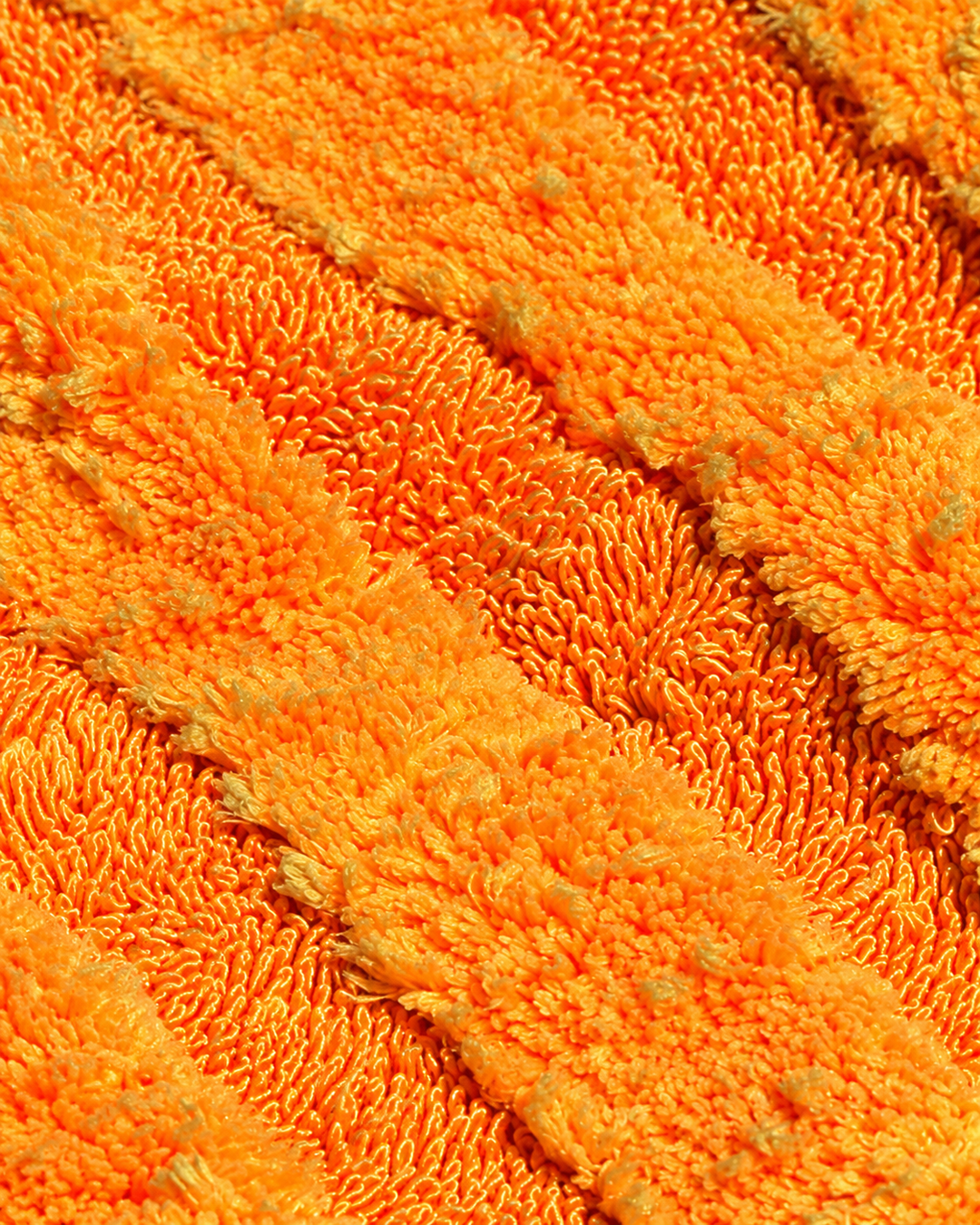 Microfibre Hybrid Twist fibre drying towel 50x80 1000 GSM Orange Edgeless