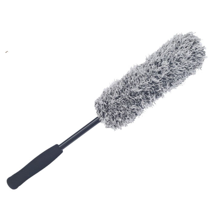 Premium Microfibre wheel brush Black/White