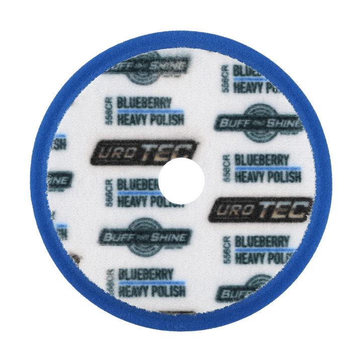 BUFF AND SHINE Dark Blue URO-TEC Heavy Polishing Pad for Long Throw DA