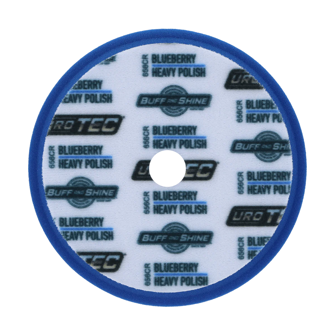 BUFF AND SHINE Dark Blue URO-TEC Heavy Polishing Pad for Long Throw DA