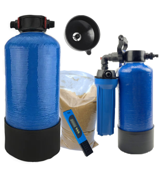 Deionized Water Filter Tanks. Resin Bags. TDS Meter. Funnel.