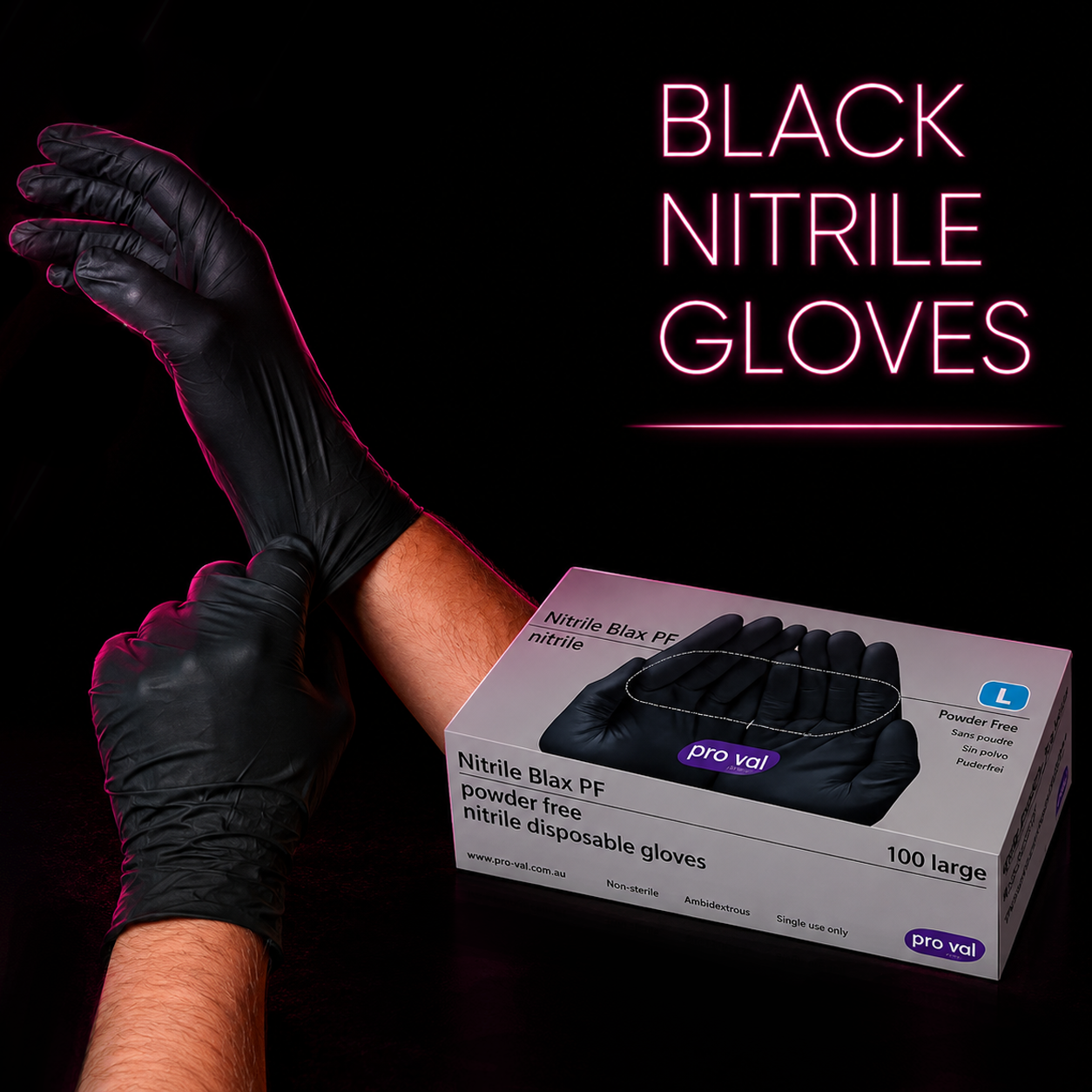 Premium Nitrile Disposable Gloves Box of 100
