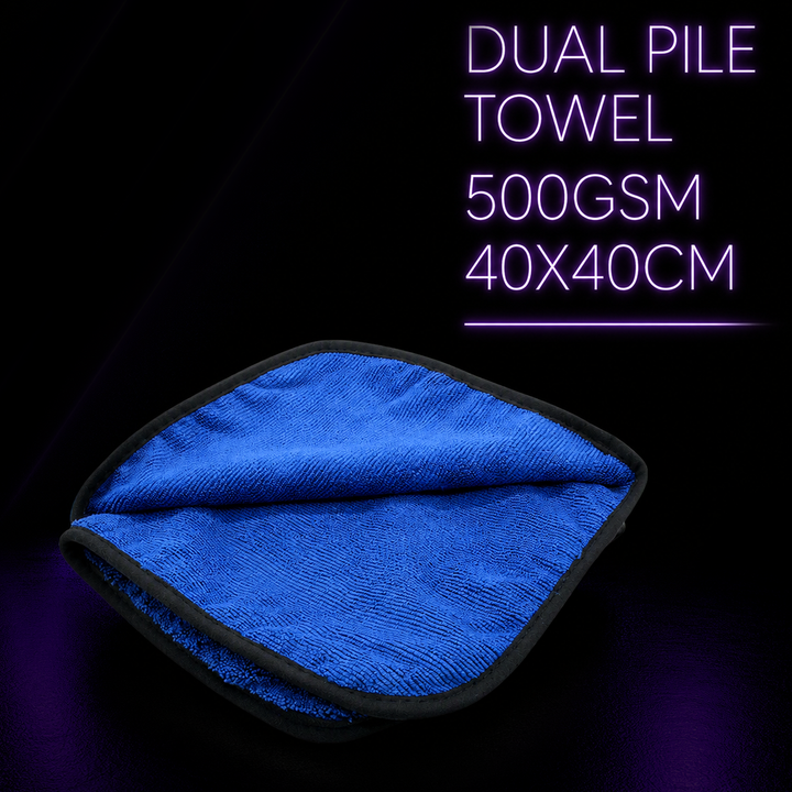 Microfibre Premium Dual Pile Towel 500gsm 40x40cm Royal Blue