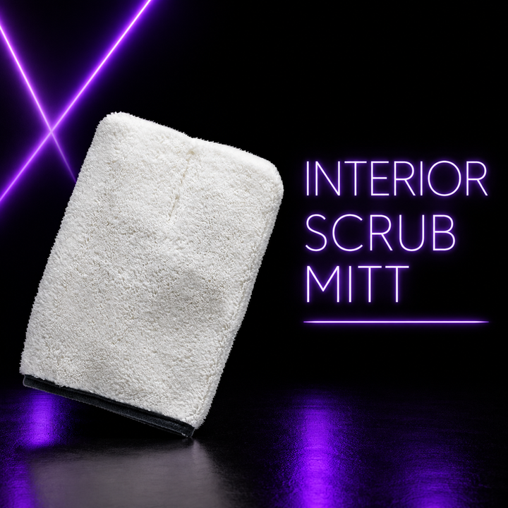 Microfibre Interior Scrub Mitt for Leather, Vinyl and hard surfaces cleaning