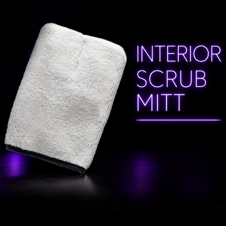 Microfibre Interior Scrub Mitt for Leather, Vinyl and hard surfaces cleaning
