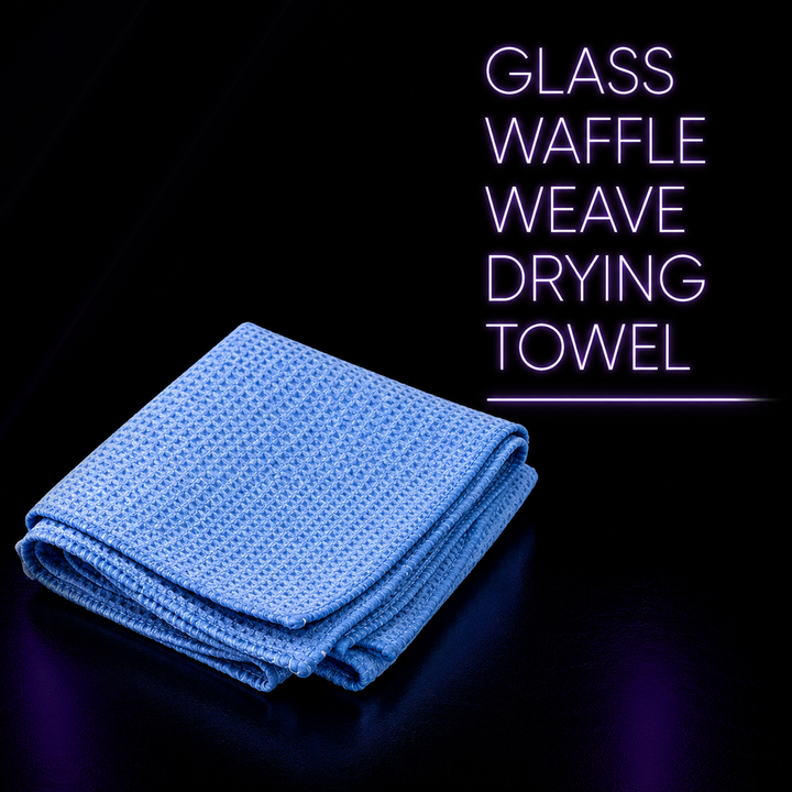 Microfibre Premium Waffle Weave Drying Towel 300gsm 60x80cm Blue