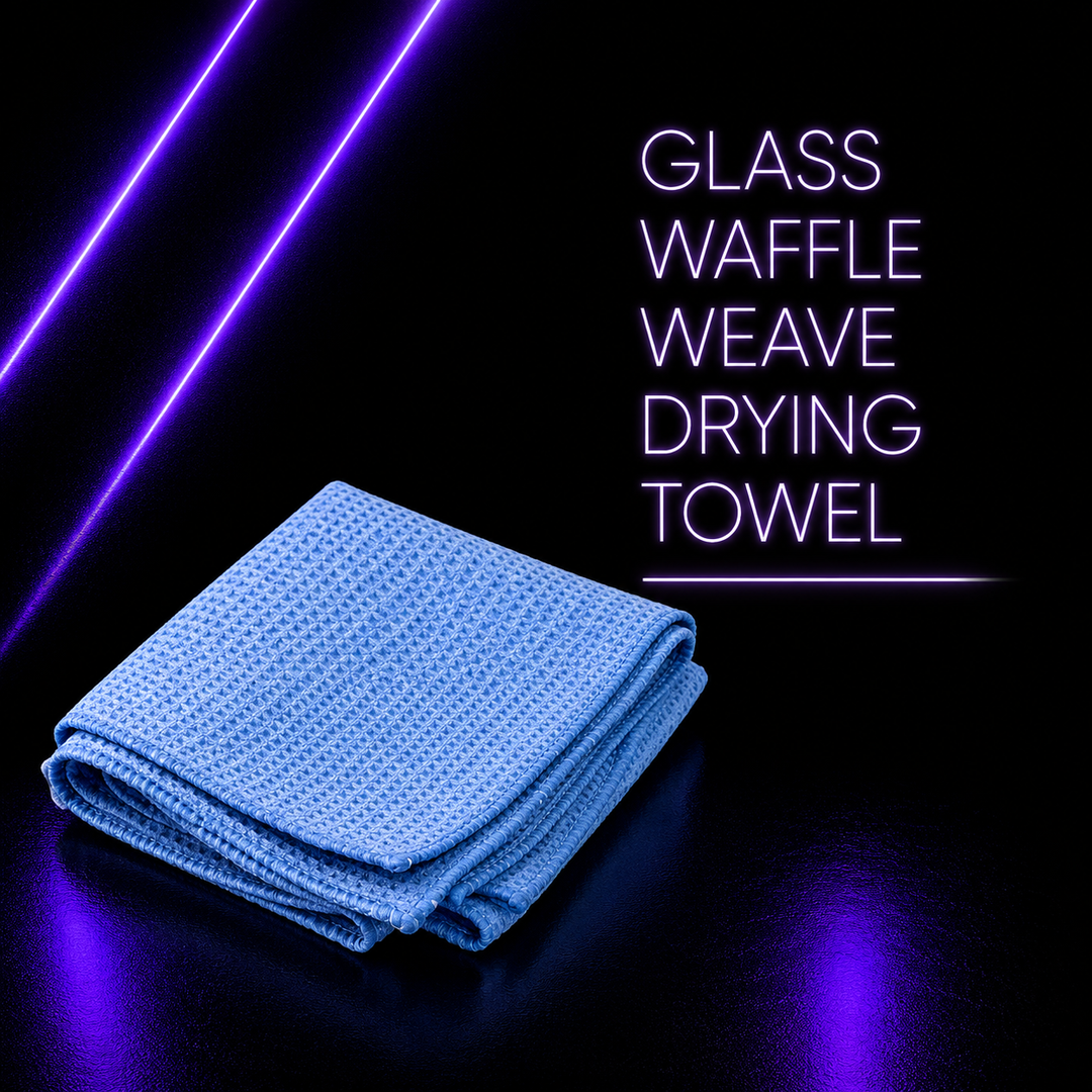 Microfibre Premium Waffle Weave Drying Towel 300gsm 60x80cm Blue