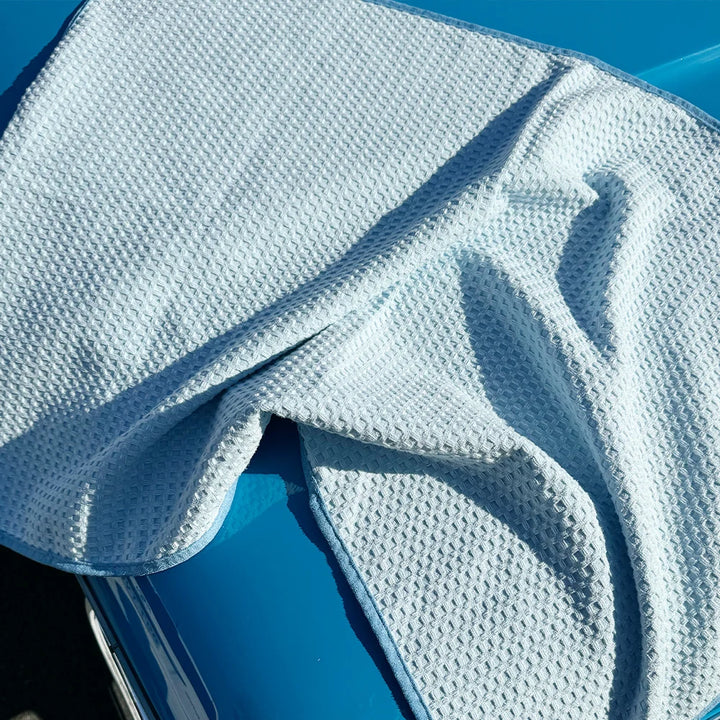 Microfibre Premium Waffle Weave Drying Towel 300gsm 60x80cm Blue