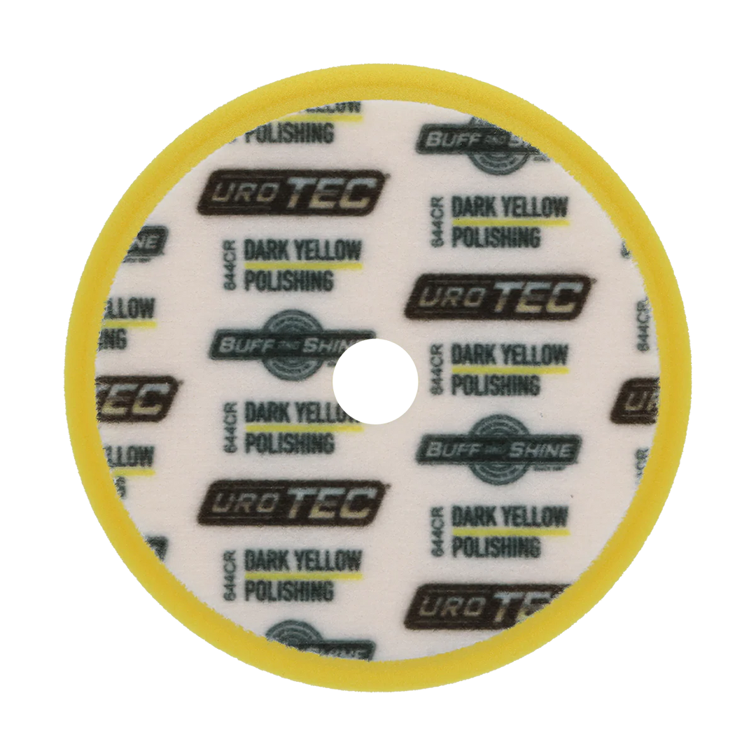 BUFF AND SHINE Yellow URO-TEC Light Polishing Pad for Long Throw DA Perfect for your Flex or Rupes