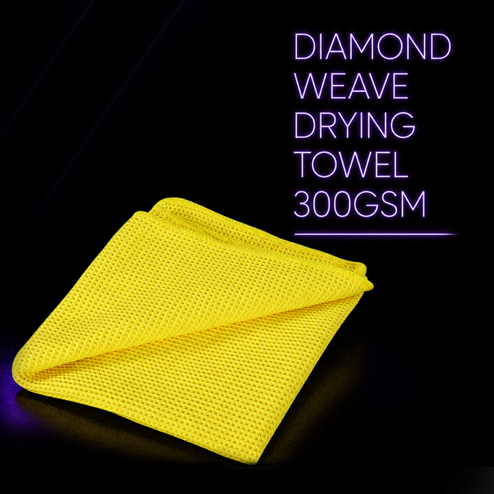 Premium Diamond Weave Drying Towel 300gsm 60x60cm