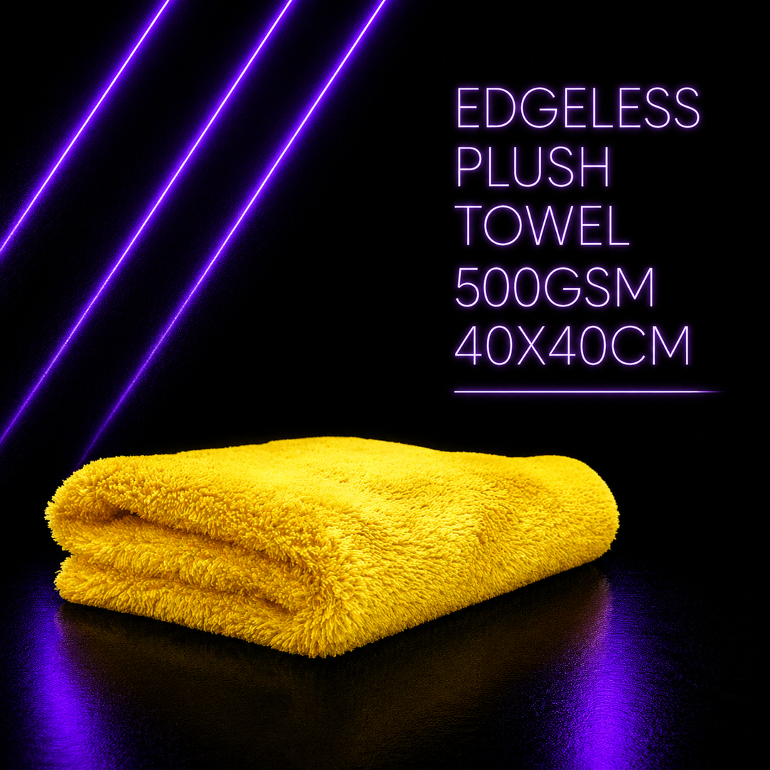 Microfibre Edge-less Plush Towel 500gsm 40x40cm Yellow