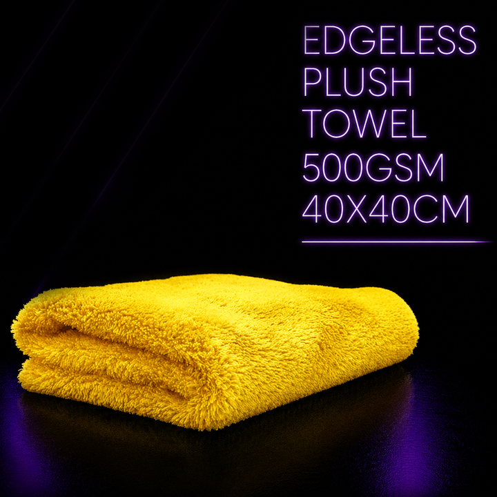 Microfibre Edge-less Plush Towel 500gsm 40x40cm Yellow
