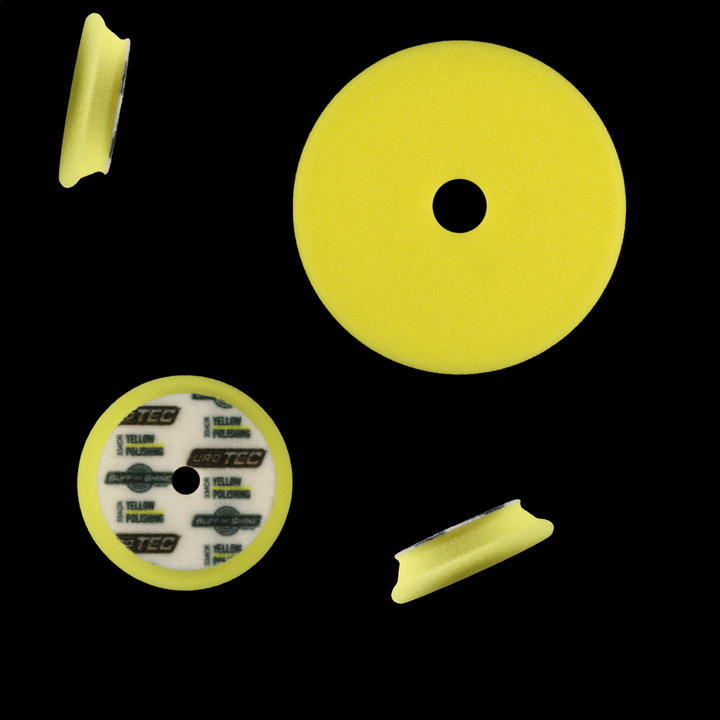 BUFF AND SHINE Yellow URO-TEC Light Polishing Pad for Long Throw DA Perfect for your Flex or Rupes